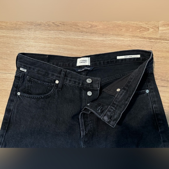 Citizens of Humanity Black Emery Crop Relaxed Straight - Picture 7 of 10